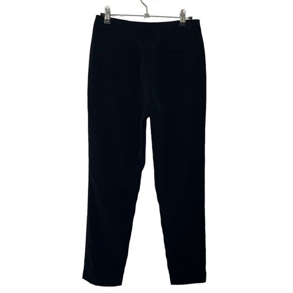 Co Essentials Cigarette Trousers Black Women’s Size XS Cropped Stretch Crepe Pan - Picture 3 of 12